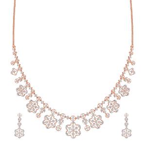 Karat Gold Diamond Necklace Set Diamond Reliance Jewels