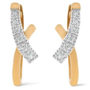 18 karat gold diamond earrings