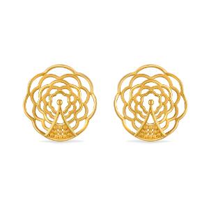 gold earrings reliance jewels