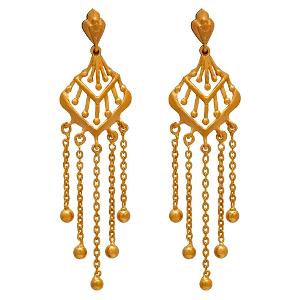 gold earrings reliance jewels