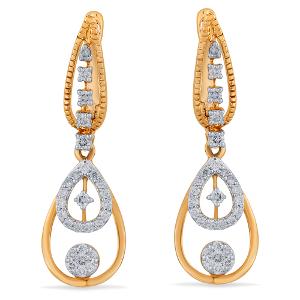 Buy 18 Karat Gold & Diamond Earrings