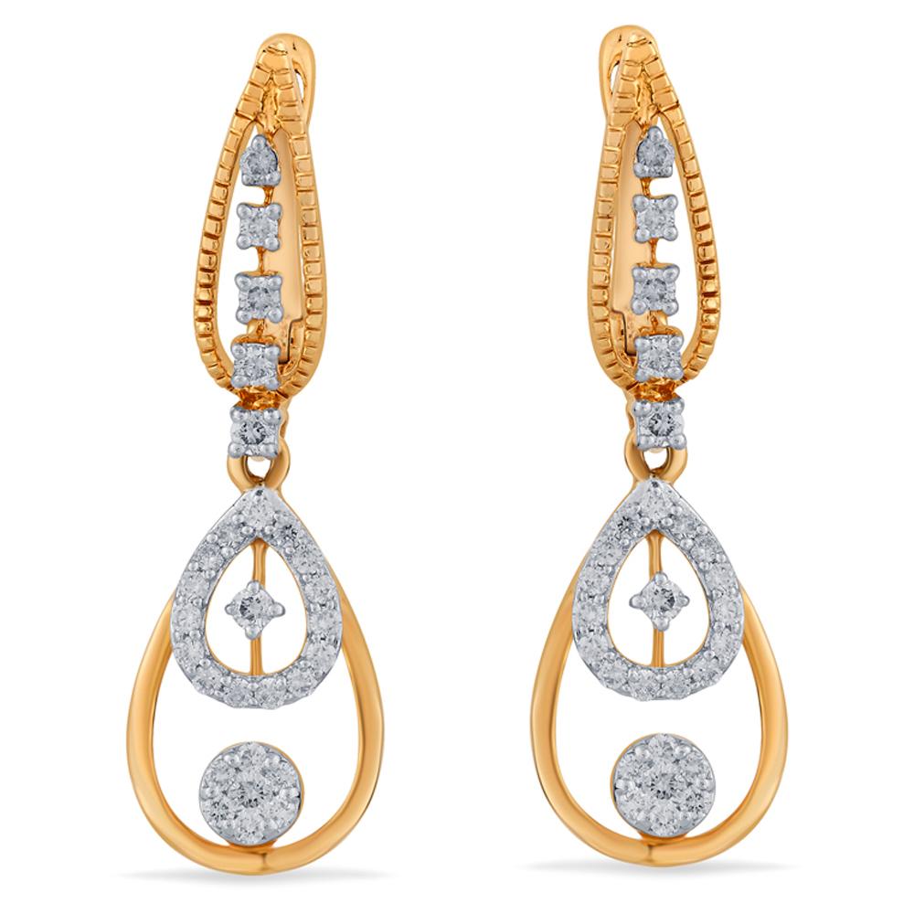 Buy 18Kt Gold & Diamond Earrings
