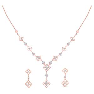 Buy Blooming Elegance Diamond Necklace Set