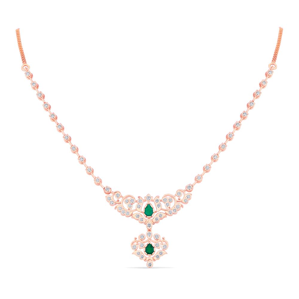 Buy 22 Karat Gold & Diamond Necklace