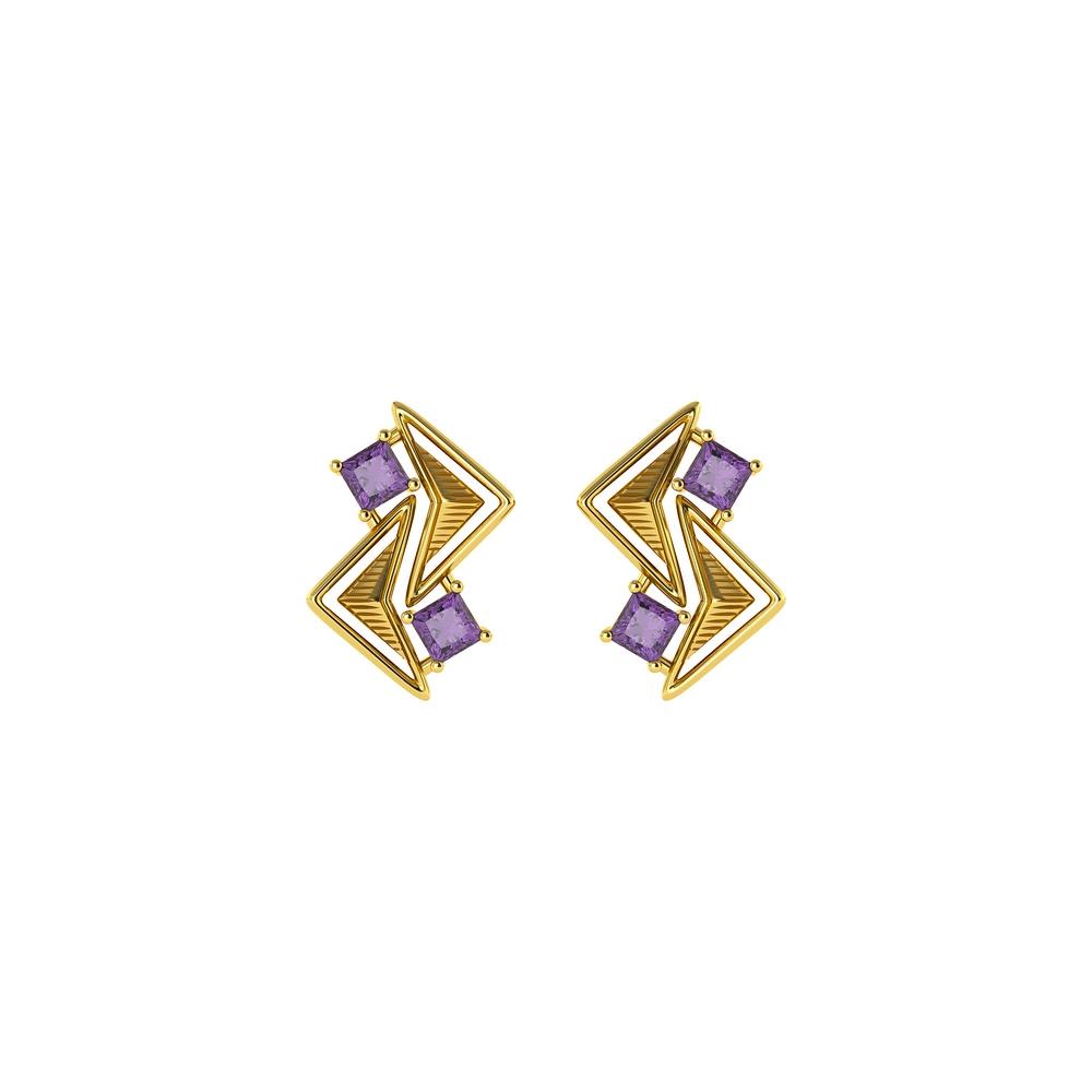 Buy Geometric Dazzle Stud Earrings