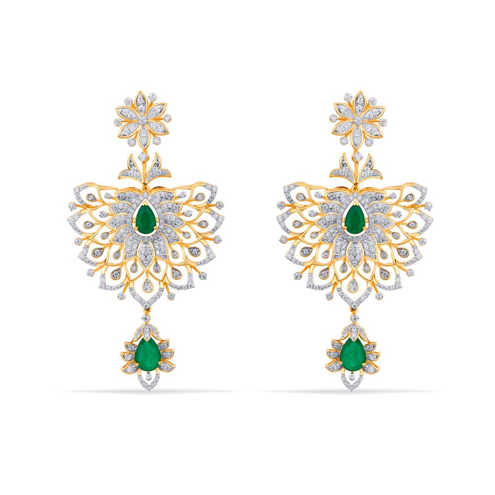 Buy 18 Karat Gold & Diamond Earrings