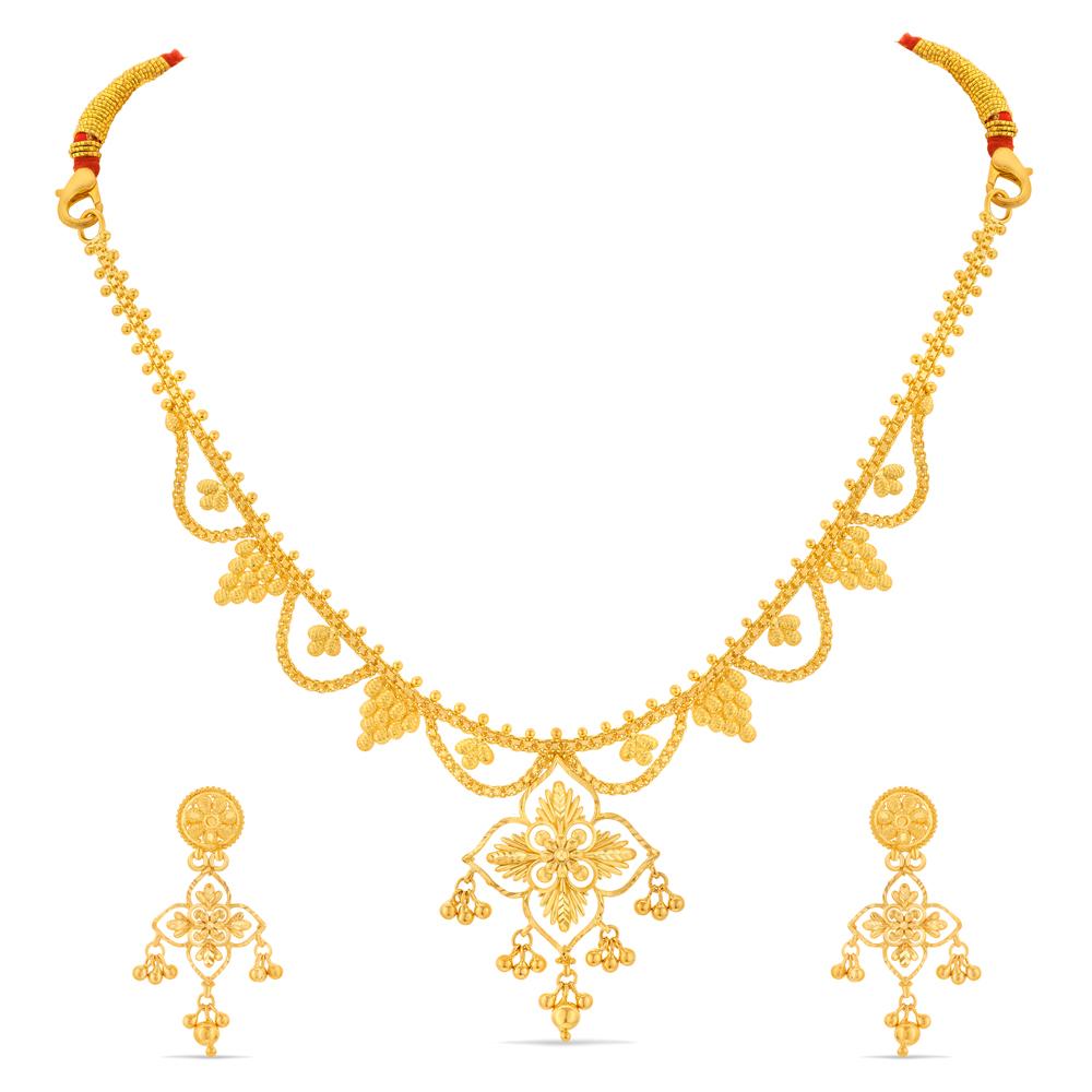 Buy 22 Karat Gold Necklace Set