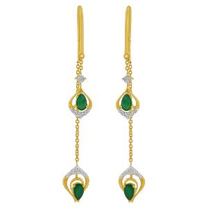 Buy 18 Karat Gold & Diamond Earrings