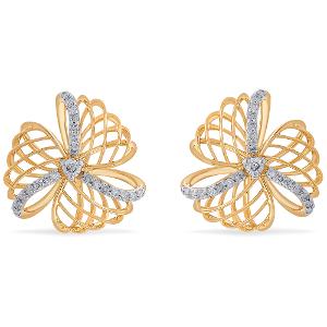 Buy 14 Karat Gold & Diamond Earrings