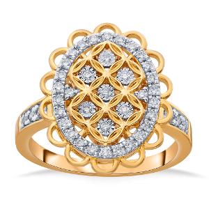 Buy 14 Karat Gold & Diamond Ring