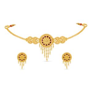 Buy 22 Karat Gold Necklace Set