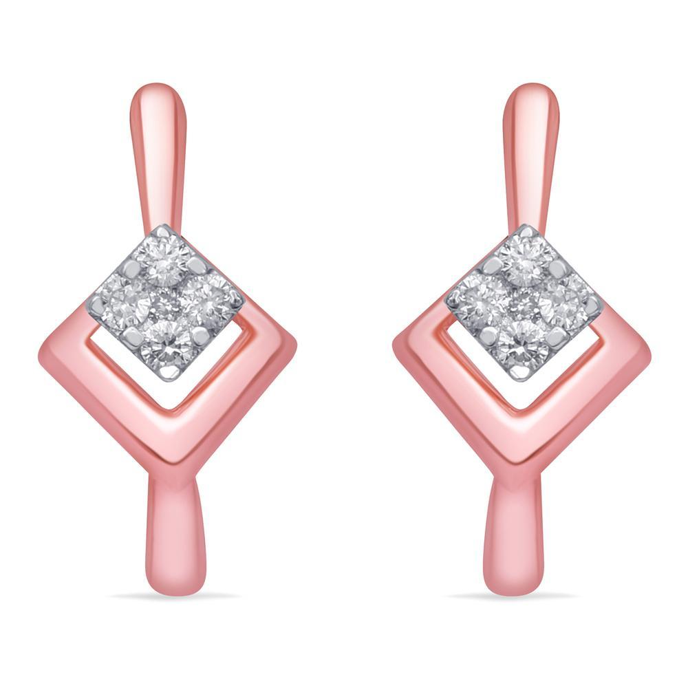 Buy Square Cluster Diamond Earrings