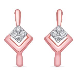 Buy Square Cluster Diamond Earrings
