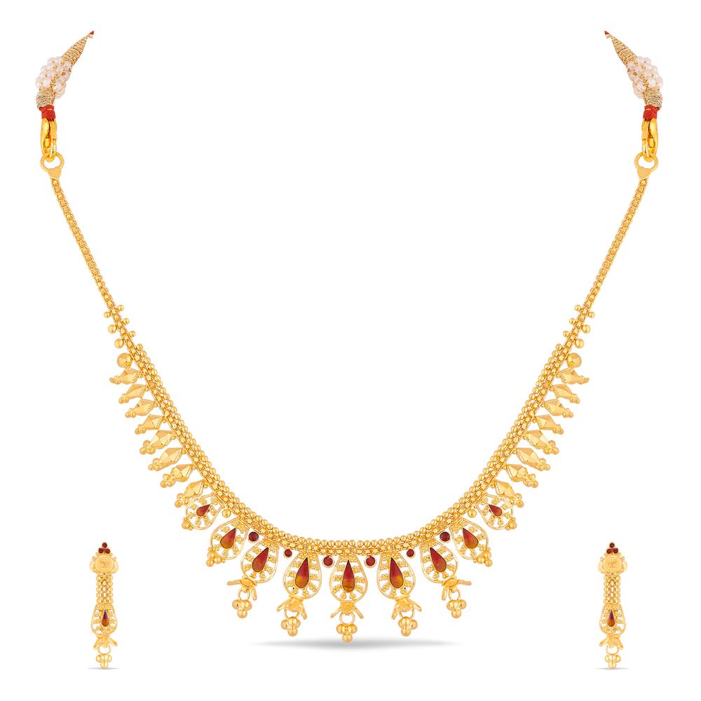 Buy 22 Karat Gold Necklace Set