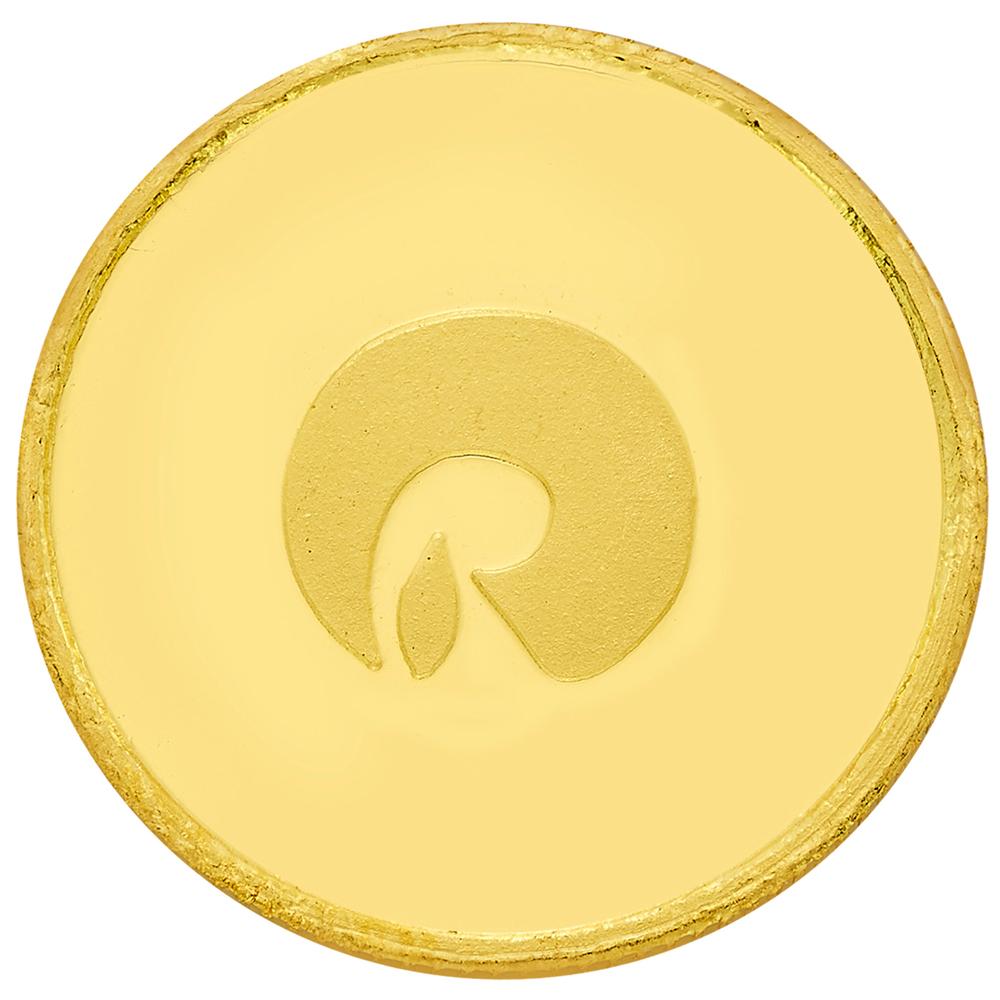 24 Karat Yellow Finish 4 Grams Gold Coin | Gold - Reliance Jewels