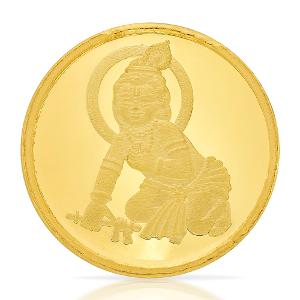 Buy 24 Kt Yellow Finish 2 Grams Balkrishna Gold Coin