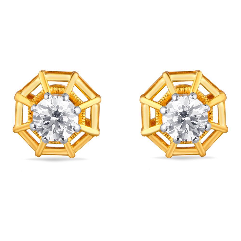 Buy 22 Karat Shimmering Gemstone Gold Earrings