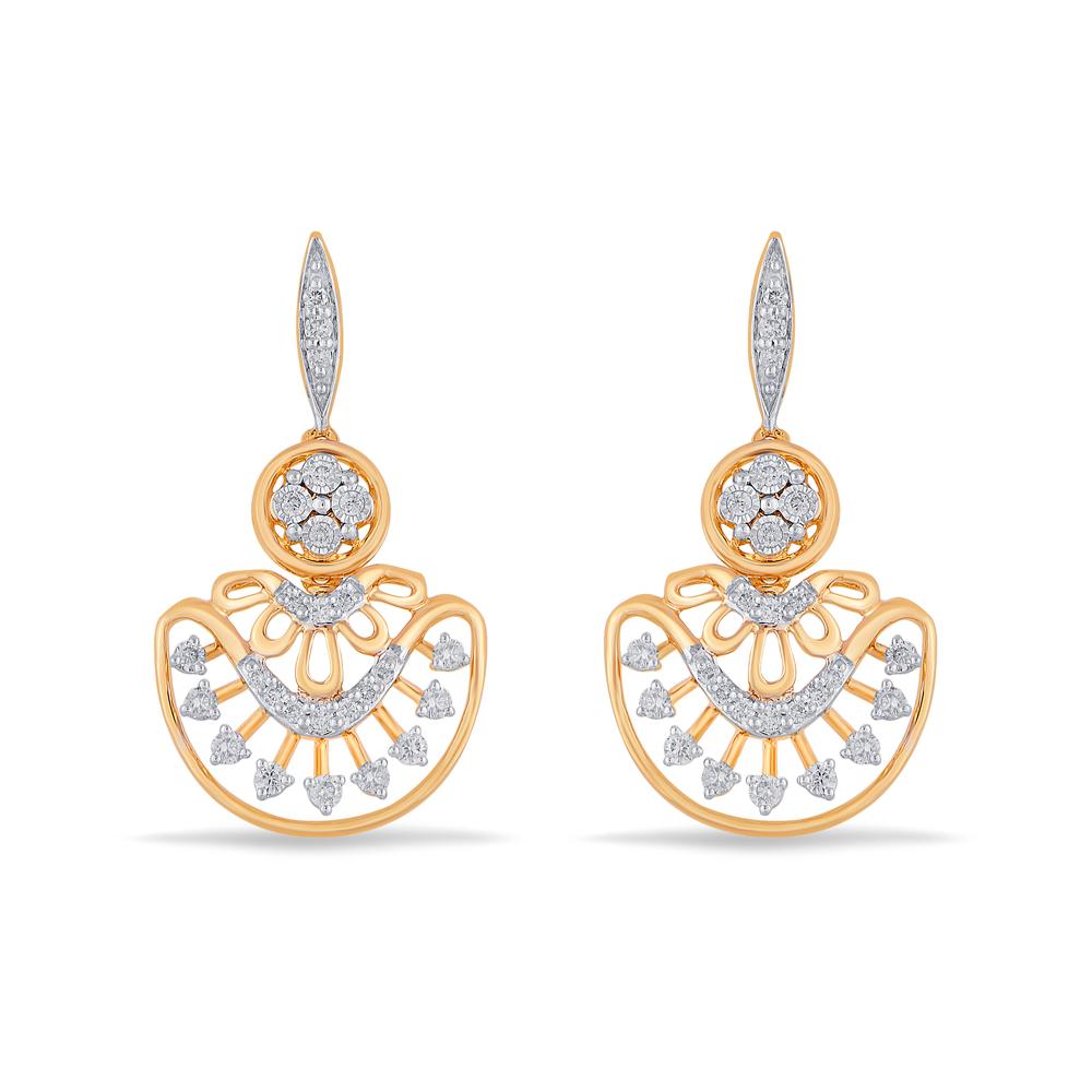 Buy 18 Karat Gold & Diamond Earrings