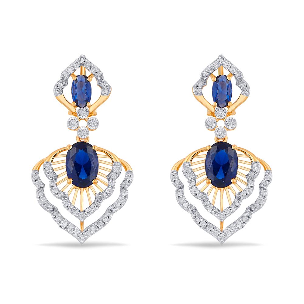 Buy 18 Karat Gold & Diamond Earrings