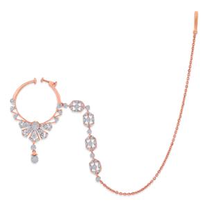 Buy 18 Karat Gold & Diamond Nose Ring