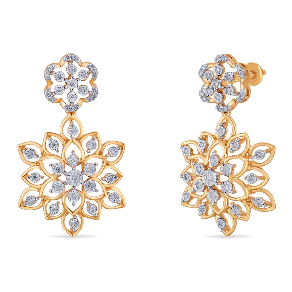 Buy 14 Karat Gold & Diamond Earrings