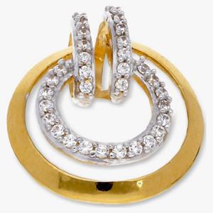 Buy 22 Karat Gold & Cubic Zircon Pendant Set