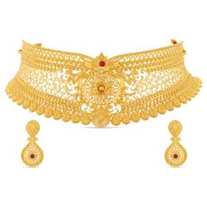 Buy 22 Karat Gold Necklace Set