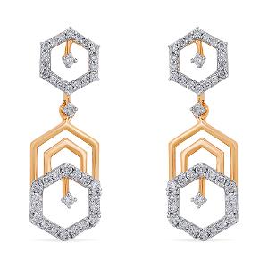 Buy 14 Karat Gold & Diamond Earrings