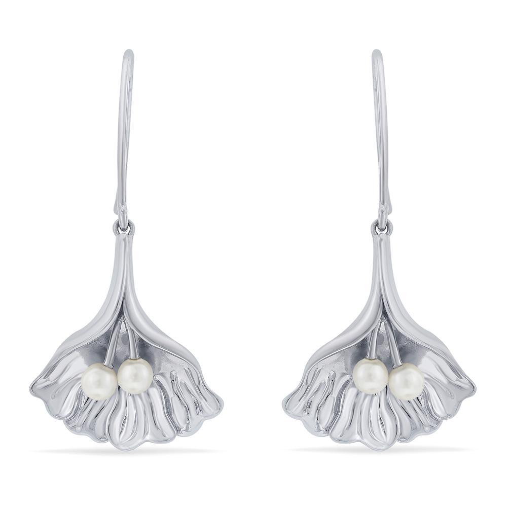 Buy Delicate Ginkgo Leaf Drop Silver Earrings