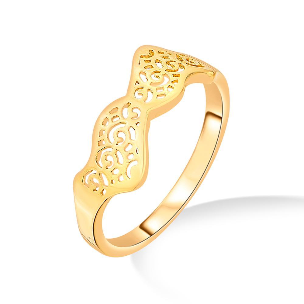 Buy Wavy Openwork Gold Ring