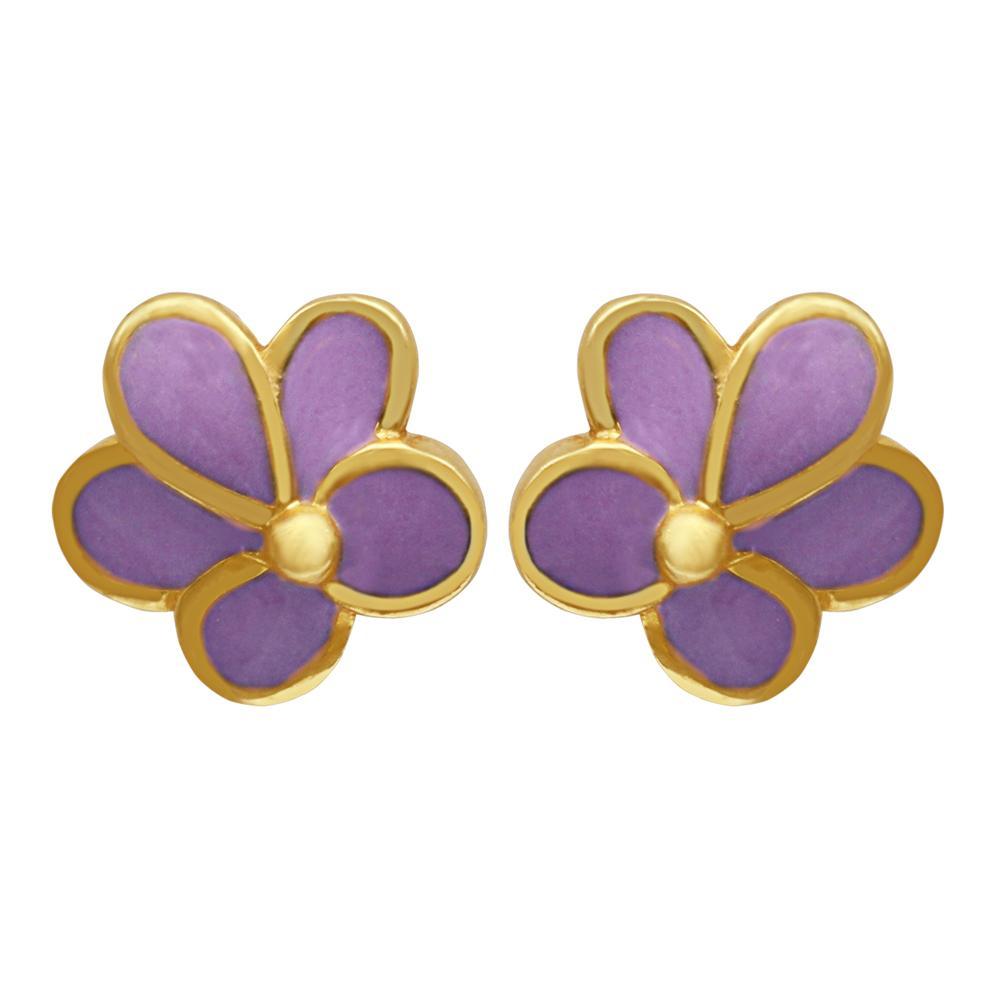 Buy Flower Gold Kids 18 Kt Earrings
