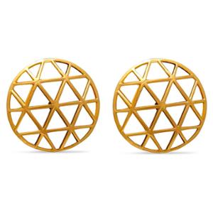 Buy 22 Karat Gold Geometric Lattice Earrings