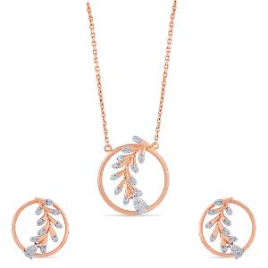 Buy 14 Karat Gold & Diamond Pendant Set