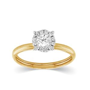 Buy 14 Karat Gold & Diamond Ring