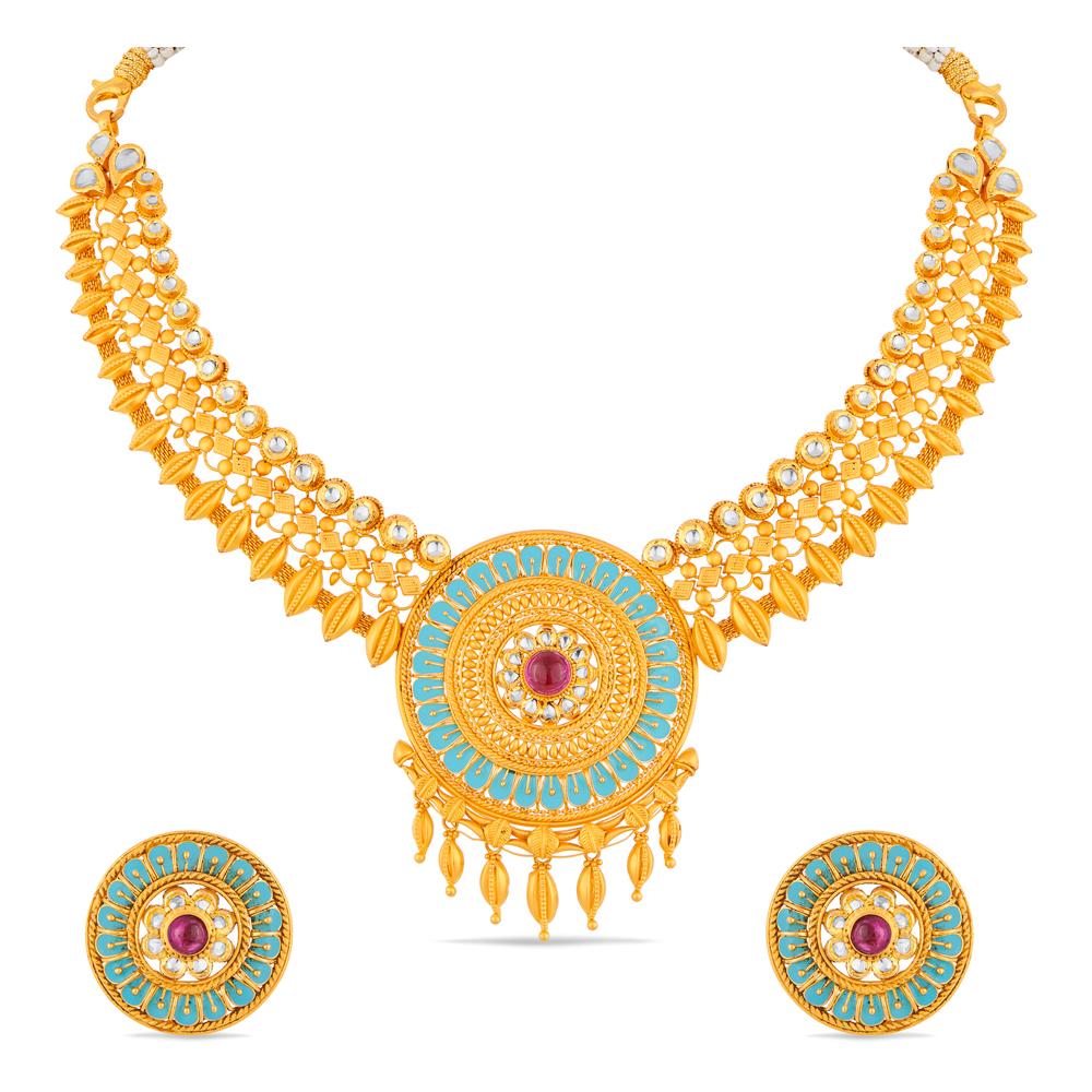 Buy 22 Karat Gold Necklace Set