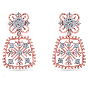 Buy 14 Karat Gold & Diamond Earrings