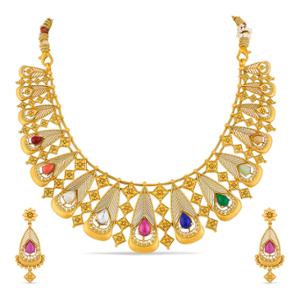 Buy 22 Karat Gold Necklace Set