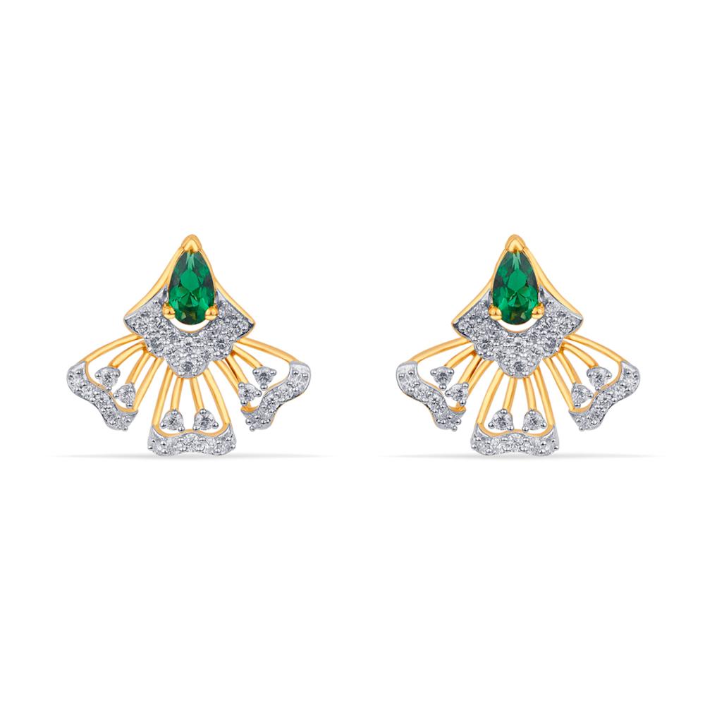 Buy 18 Karat Gold & Diamond Earrings
