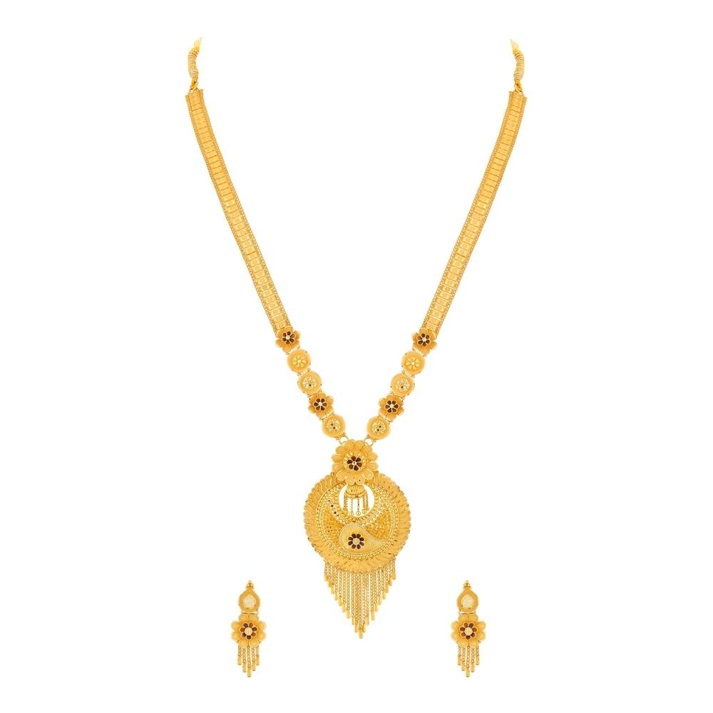 22 Kt Gold Necklace Set | Gold - Reliance Jewels