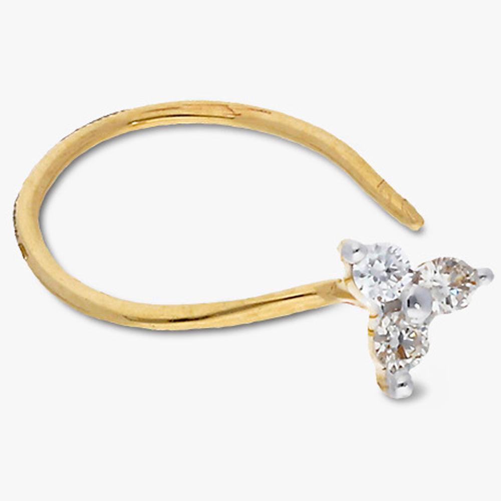 Buy Leafy calm diamond Nose Pin