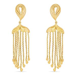 Buy Mermaid swirl fringe earrings