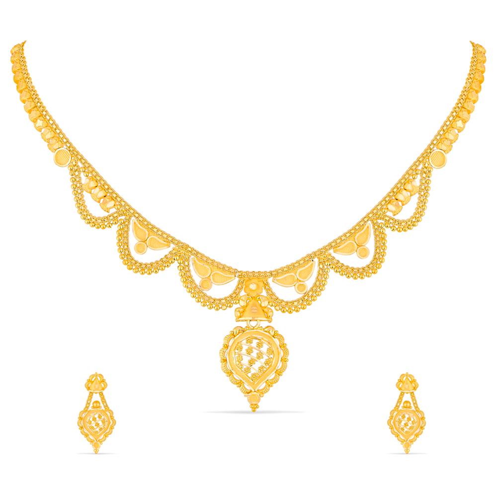 Buy 22 Karat Gold Necklace Set