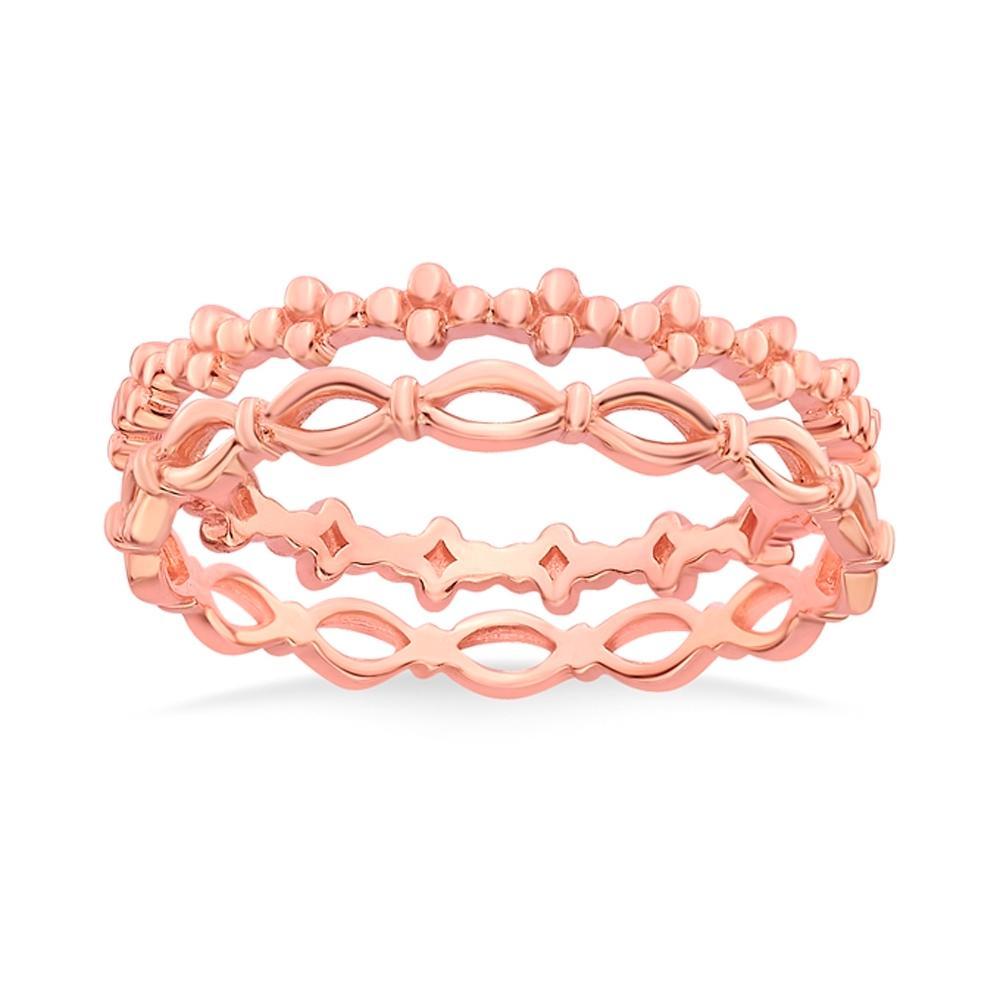 Buy 14 Karat Minimalist Gold Ring Set