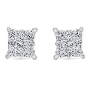 Buy 18 Karat Gold & Diamond Earrings