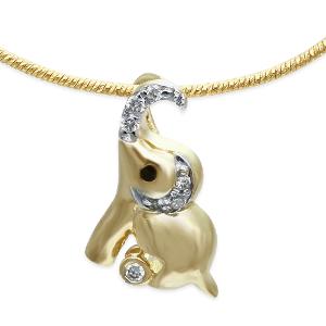 Buy 18 Karat Gold & Diamond Kids Pendant