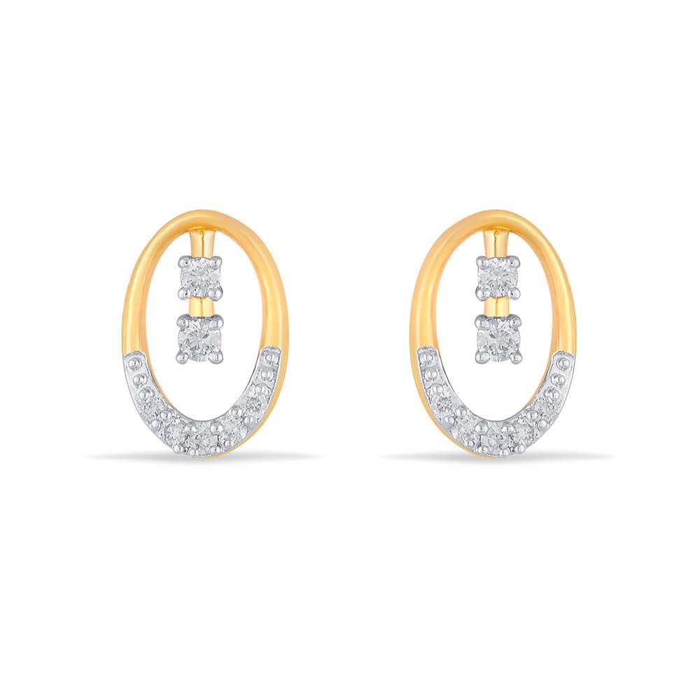 Buy 14 Karat Gold & Diamond Earrings