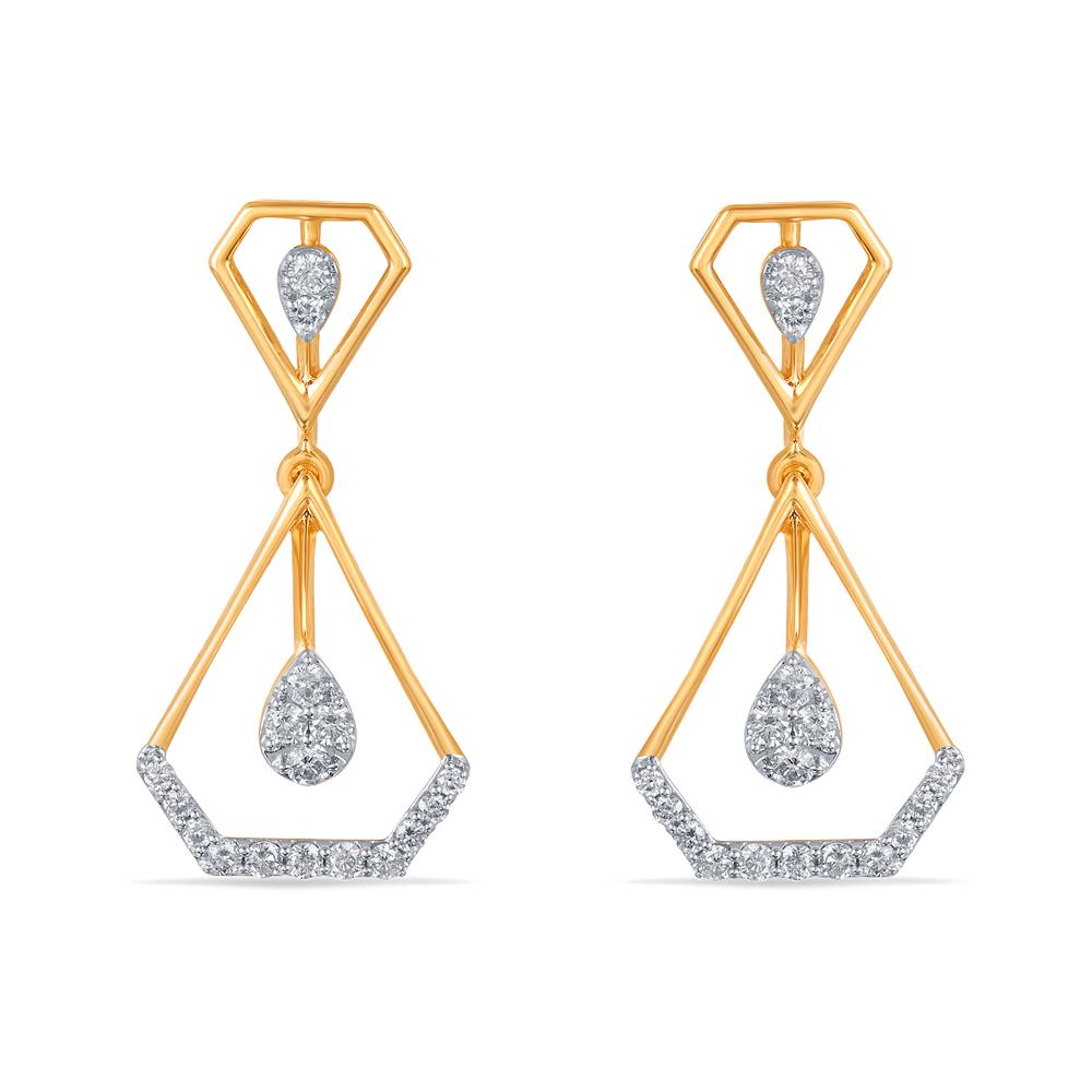Buy 14 Karat Gold & Diamond Earrings