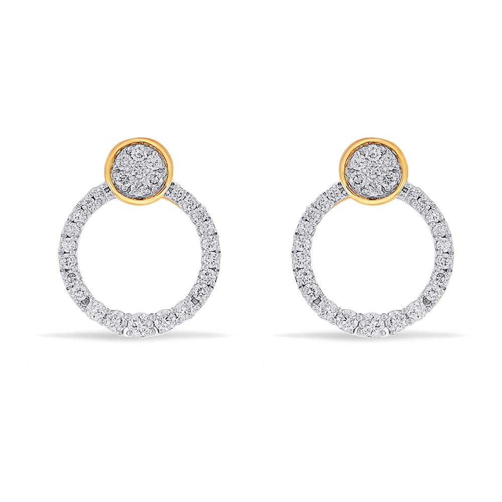 Buy 18 Karat Gold & Diamond Earrings