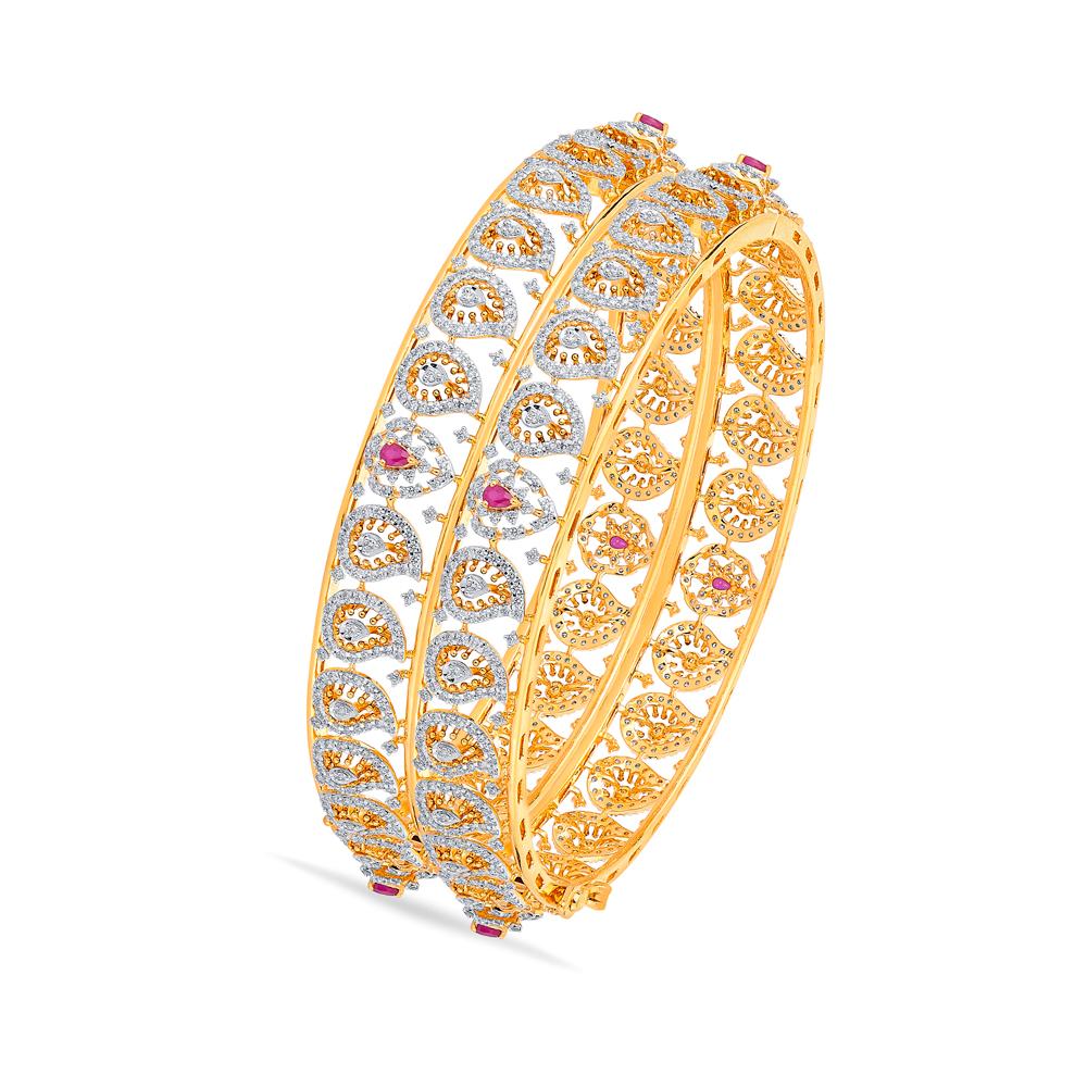 Buy 18 Karat Gold & Diamond Bangles