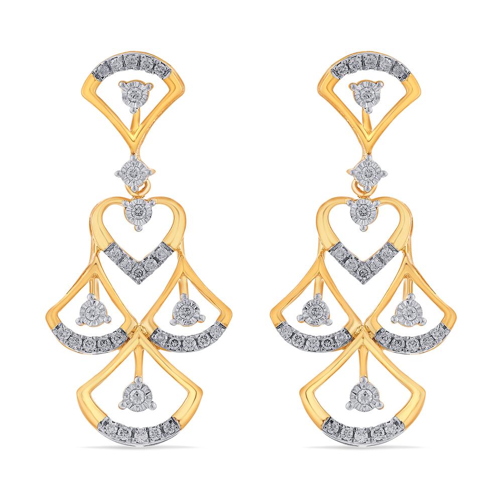 Buy 14 Karat Gold & Diamond Earrings